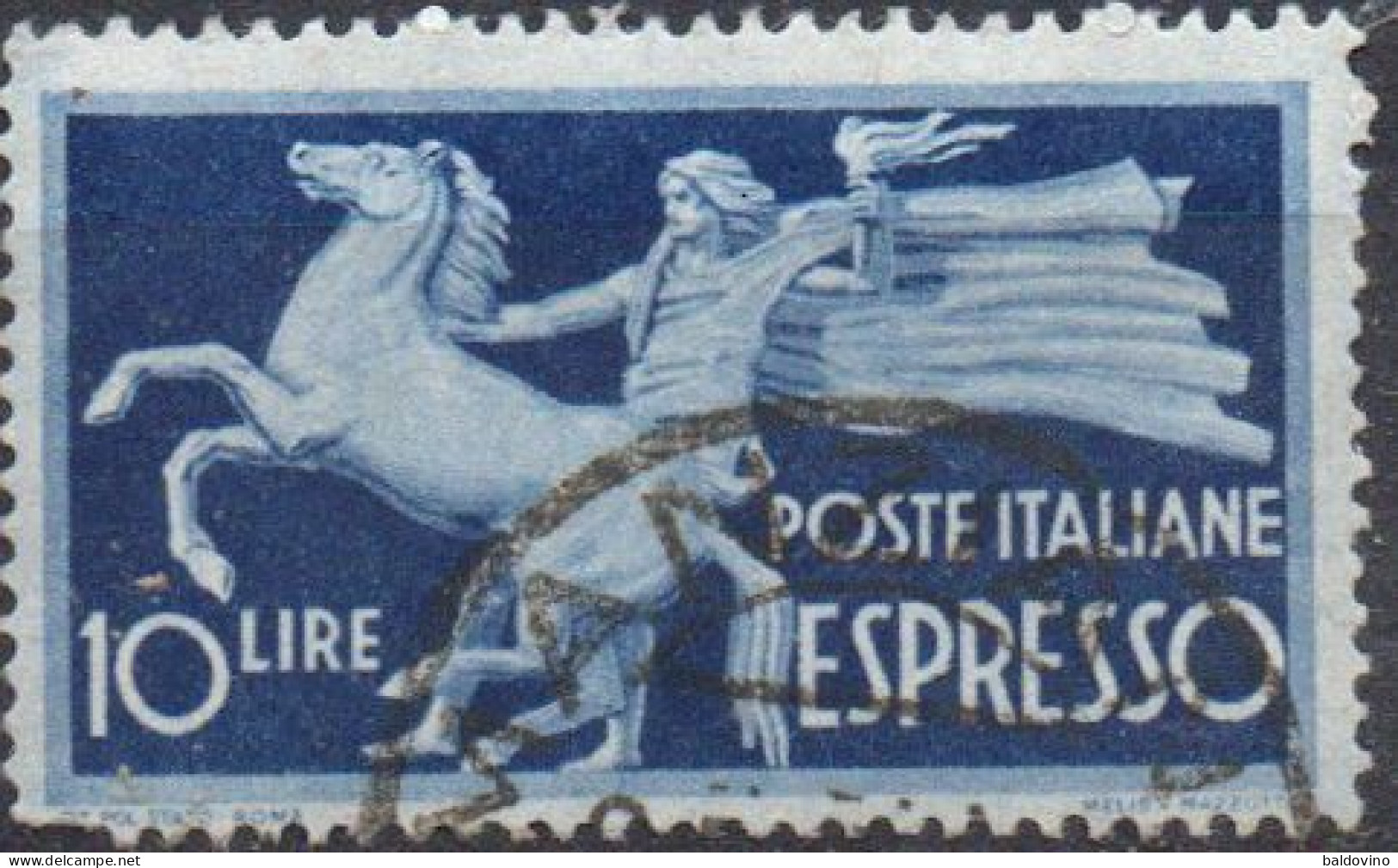 Italia 1945/55 Espresso 6 Valori: 5 -10 -15- 50 - 60 £. Filigrana Ruota Alata + 50 £ Filigrana Stelle - Correo Urgente/neumático