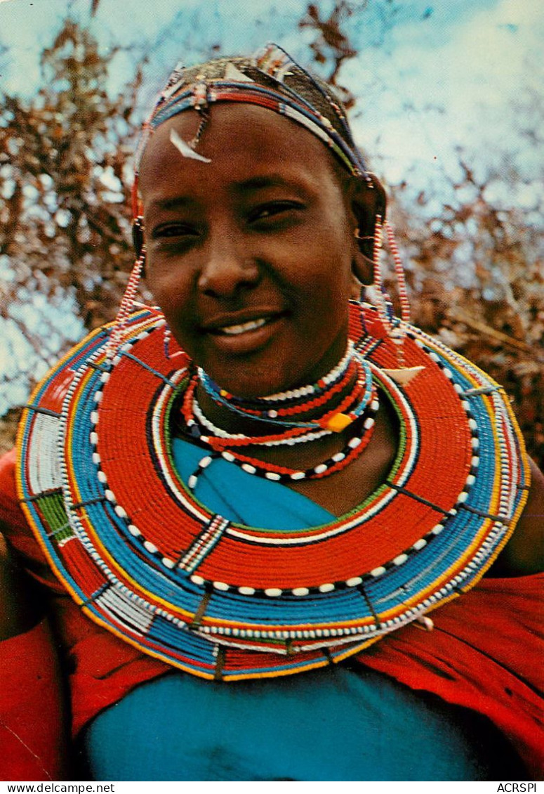 AFRIQUE KENYA Masai WOMAN Portrait Femme Bijoux Ed Kenya Stationers Ph Dino Sassi (scan Recto-verso) KEVREN0175 - Kenia