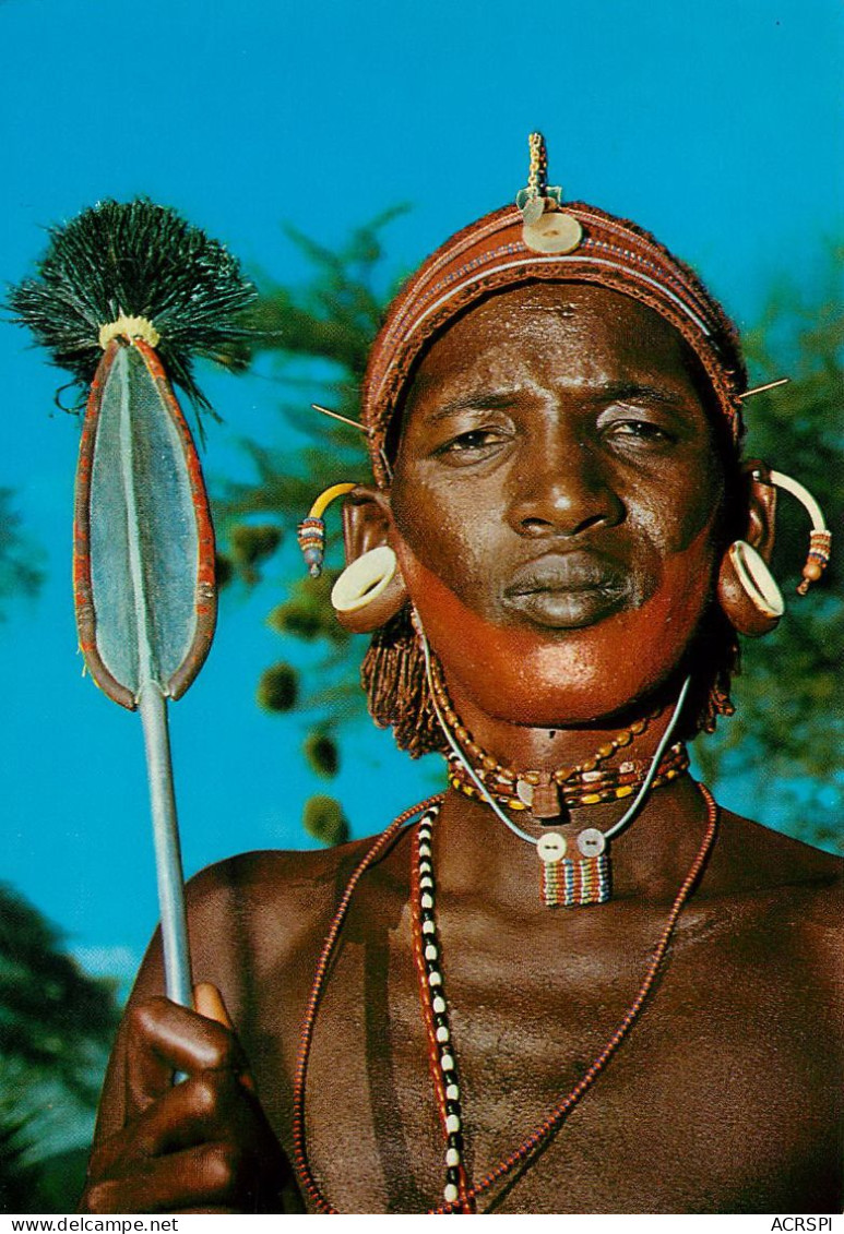 AFRIQUE KENYA  Samburu Tribesmen Portrait Homme Tribal Ed Kenya Stationers Ph Dino Sassi (scan Recto-verso) KEVREN0175 - Kenya