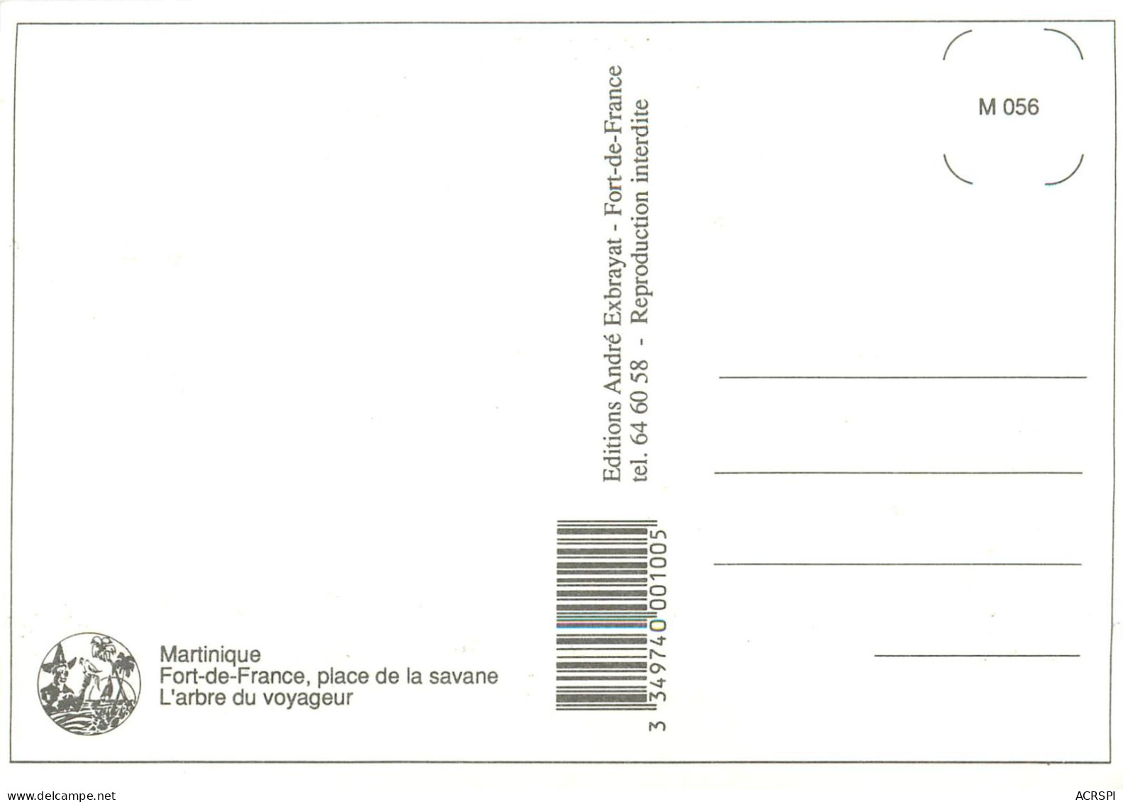  Martinique Fort De France Place De La Savane L'arbre Du Voyageur Ed Exbrayat  (scan Recto-verso) KEVREN0170 - Fort De France