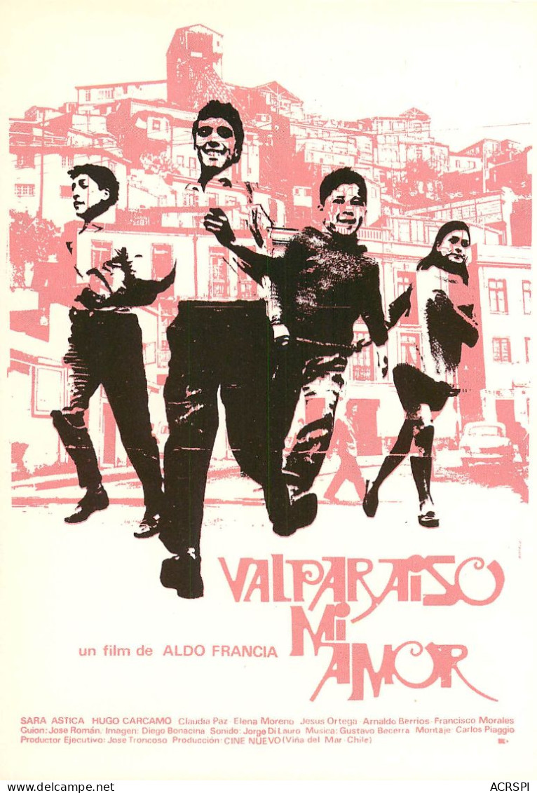 Chili, Chile, Affiche De Film Valparaiso Mi Amor, Ed CISMONTE E PUMONTI (scan Recto-verso) KEVREN0193 - Cile