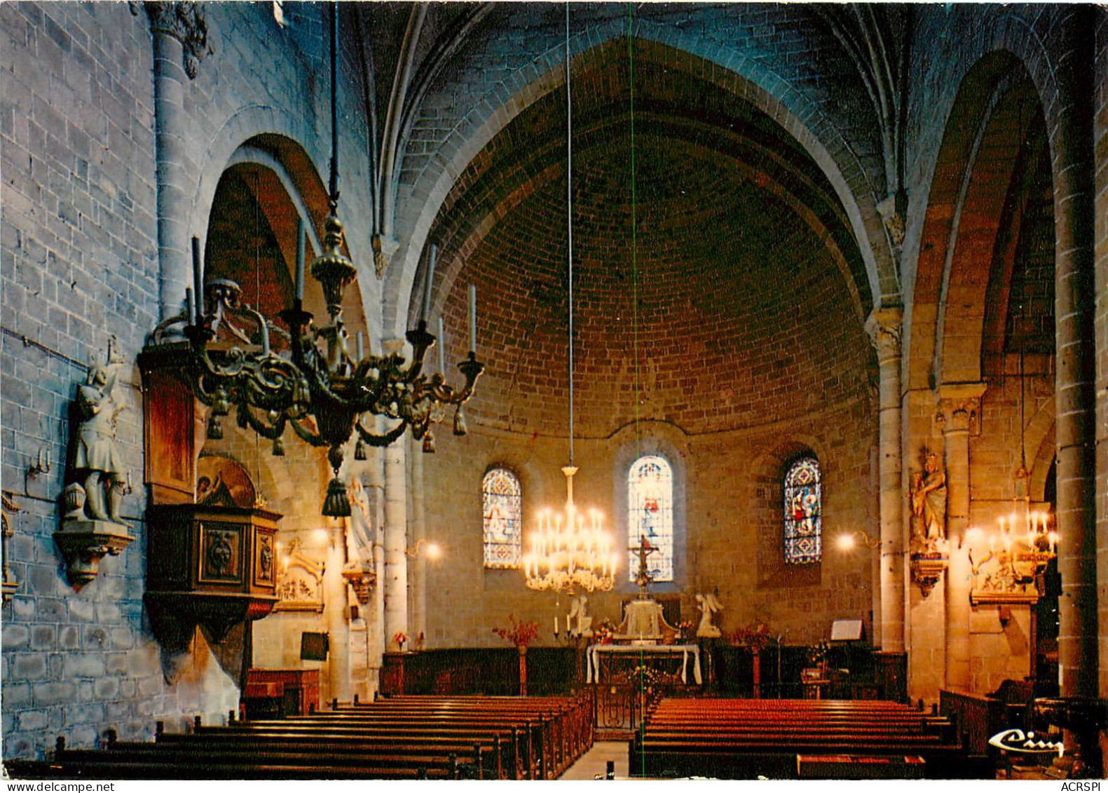  AUDE ST HILAIRE Intérieur Eglise VIIes Romano Gothique (scan Recto-verso) KEVREN0183 - Saint Hilaire