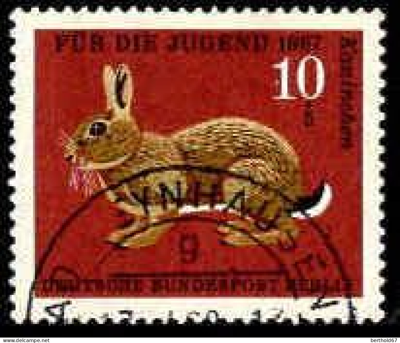 Berlin Poste Obl Yv:267 Mi:299 Für Die Jugend Kaninchen (TB Cachet Rond) - Gebruikt