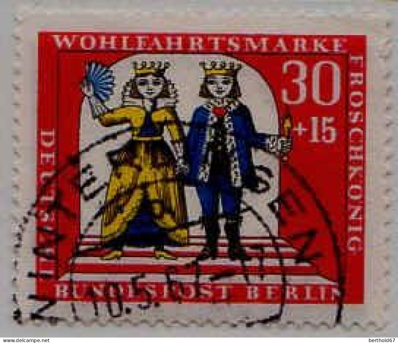 Berlin Poste Obl Yv:264 Mi:297 Wohlfahrtsmarke Froschkönig (TB Cachet Rond) - Usados