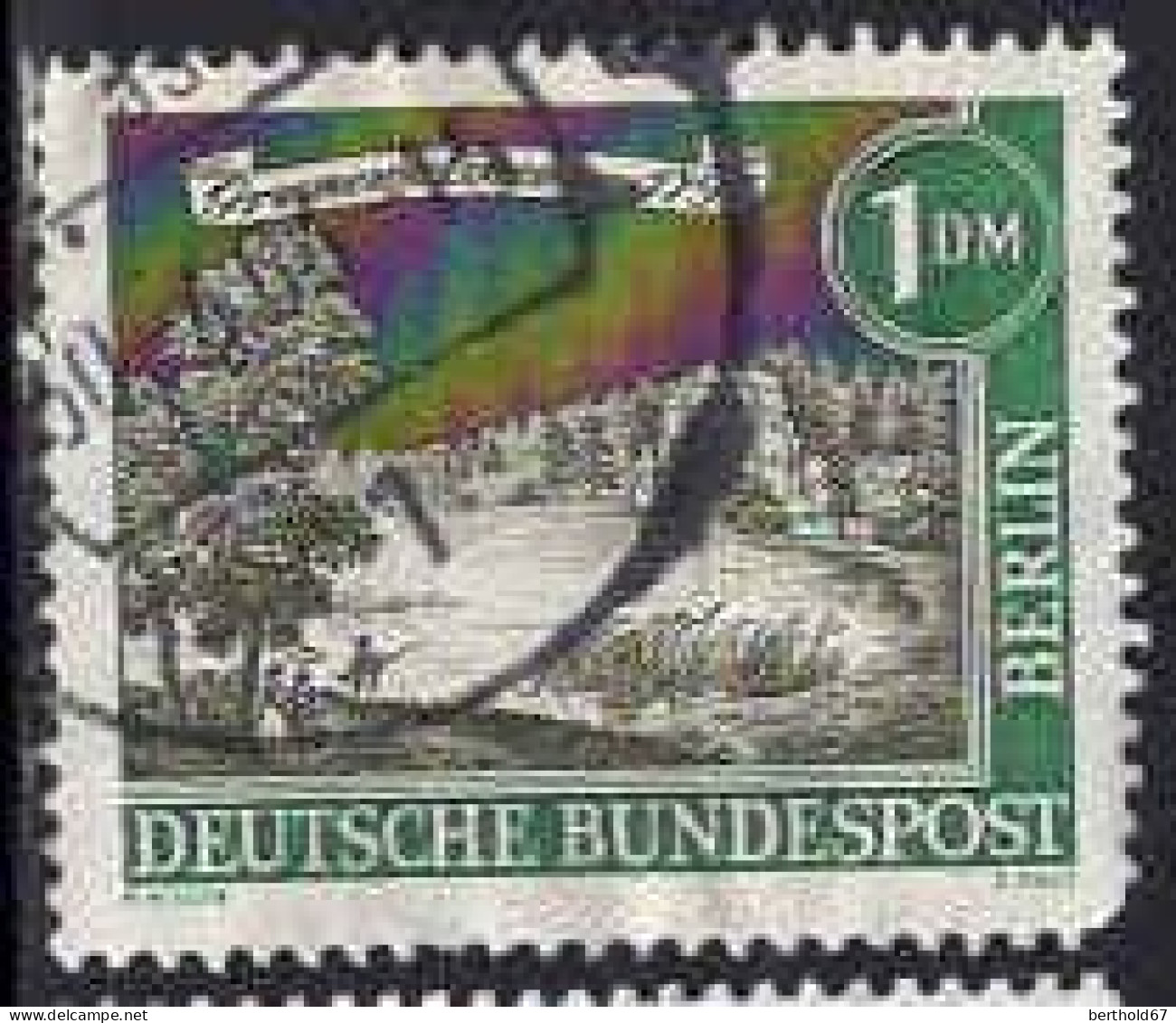 Berlin Poste Obl Yv:207 Mi:229 Grünewaldsee Um 1790 (Dents Courtes) - Gebruikt