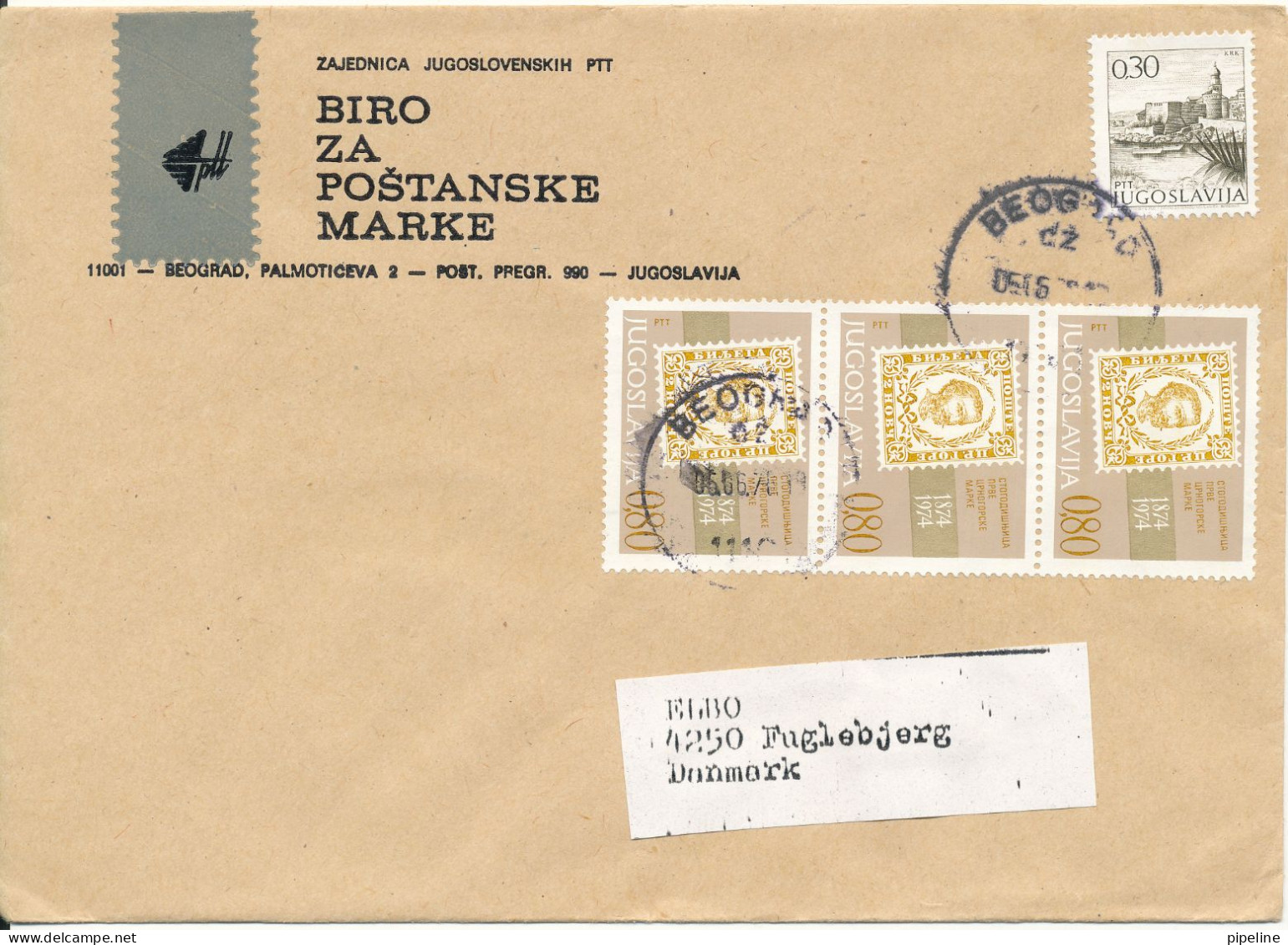 Yugoslavia Cover Sent To Denmark Beograd 5-6-1978 ?? Stamp On Stamp - Brieven En Documenten