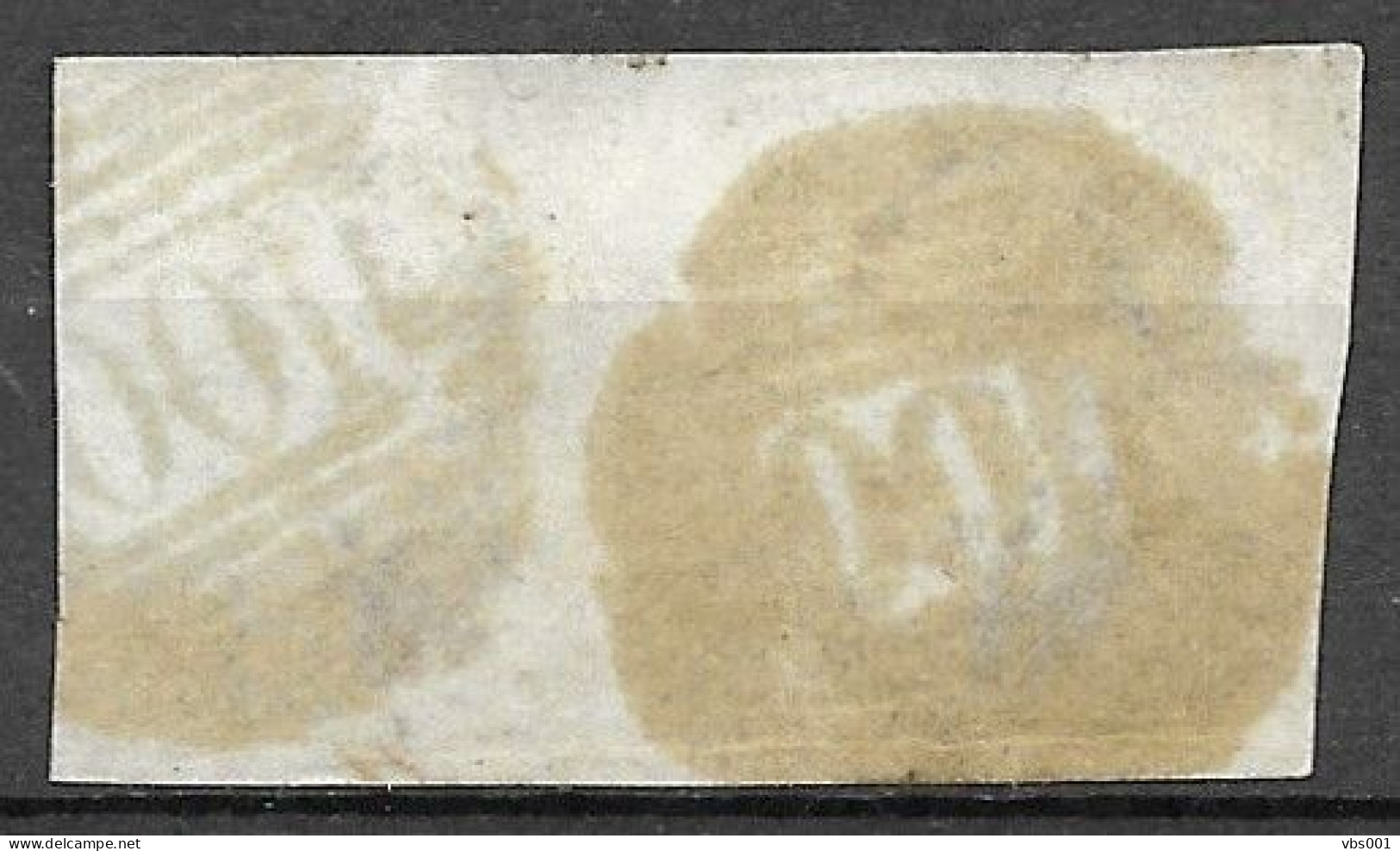 OBP10 In Paar, Met 4 Randen En Geburen, Met Balkstempel P100 Renaix (zie Scans) - 1858-1862 Medallones (9/12)