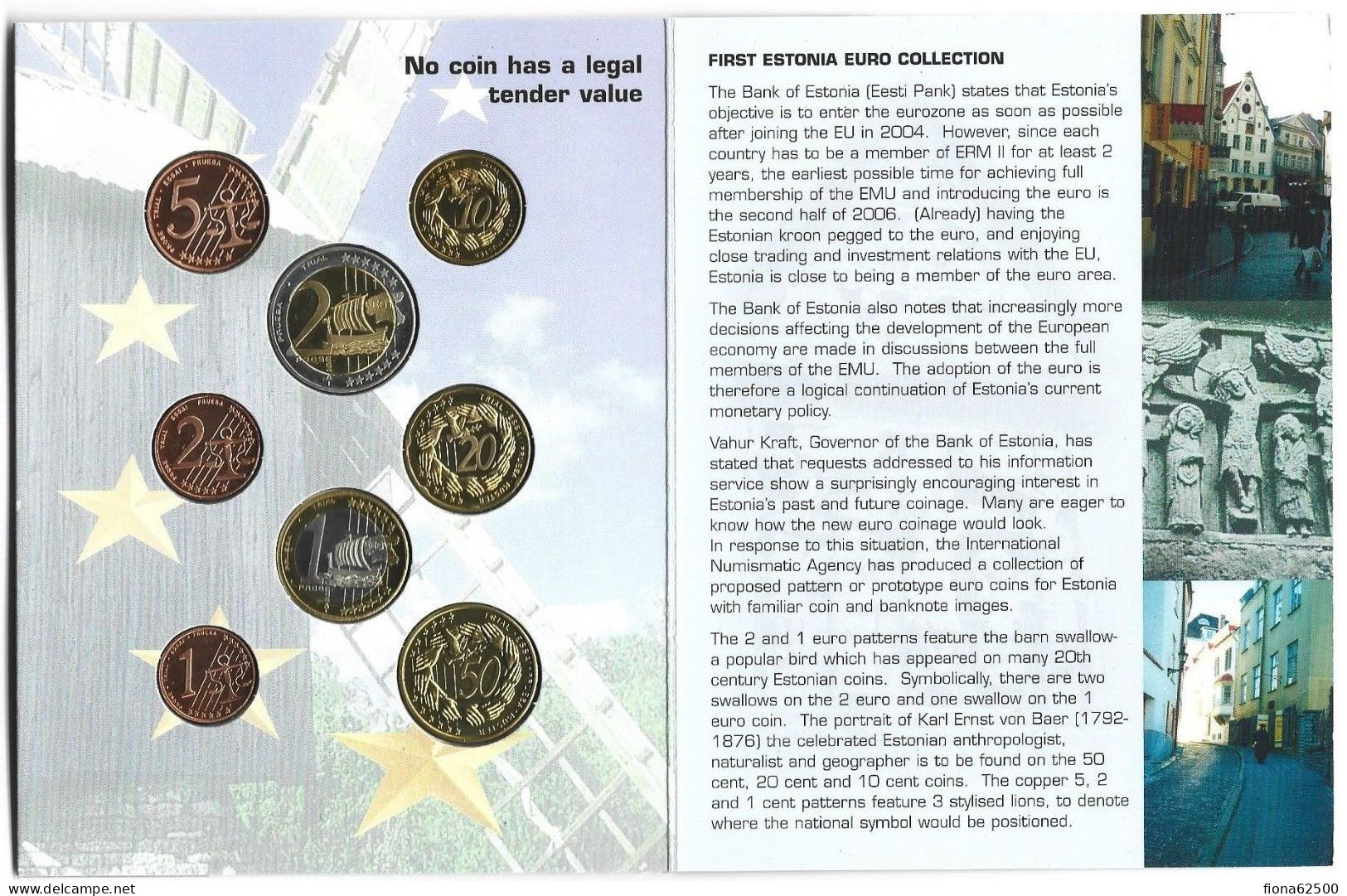 SERIE € ESSAIS ESTONIE 2004 . - Private Proofs / Unofficial