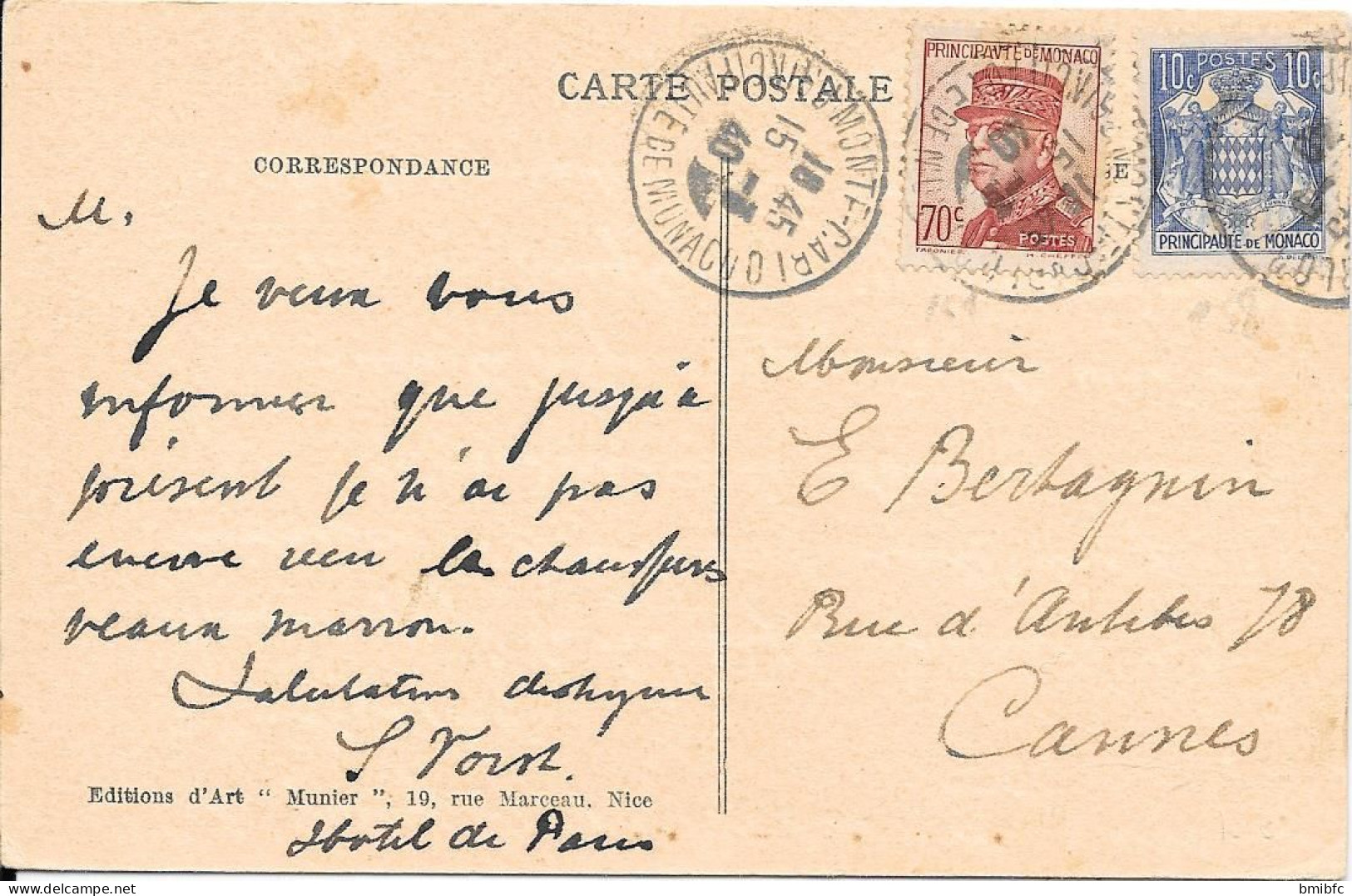 1940 Sur Carte Postale - Brieven En Documenten