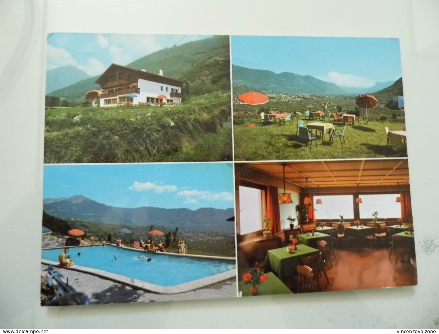 Cartolina Viaggiata "GASTEHEIM - SPISSHOF MERAN" Vedutine 1988 - Hotels & Gaststätten