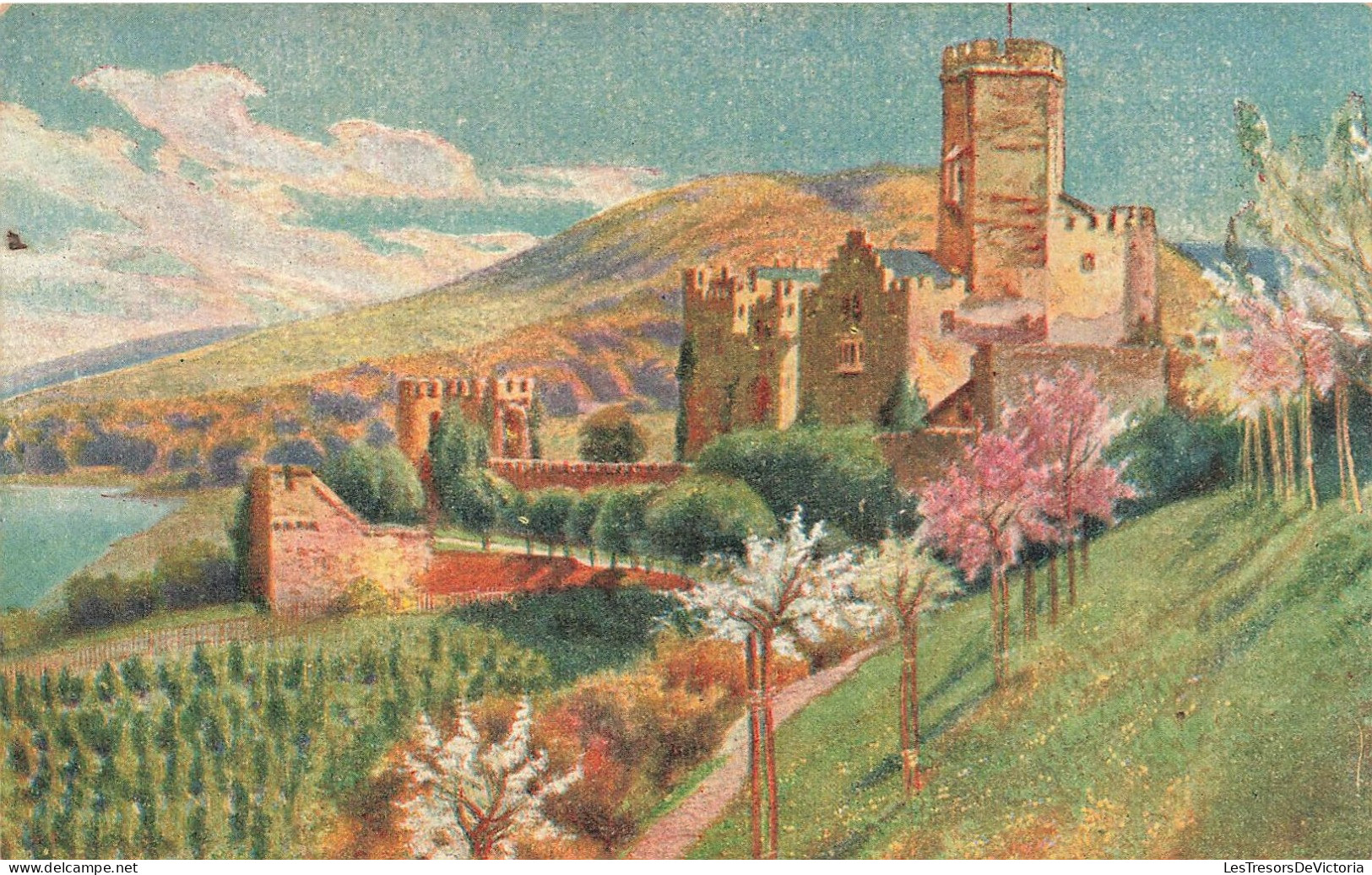 ARTS - Peintures Et Tableaux - Aux Environs Du Château - Carte Postale Ancienne - Schilderijen