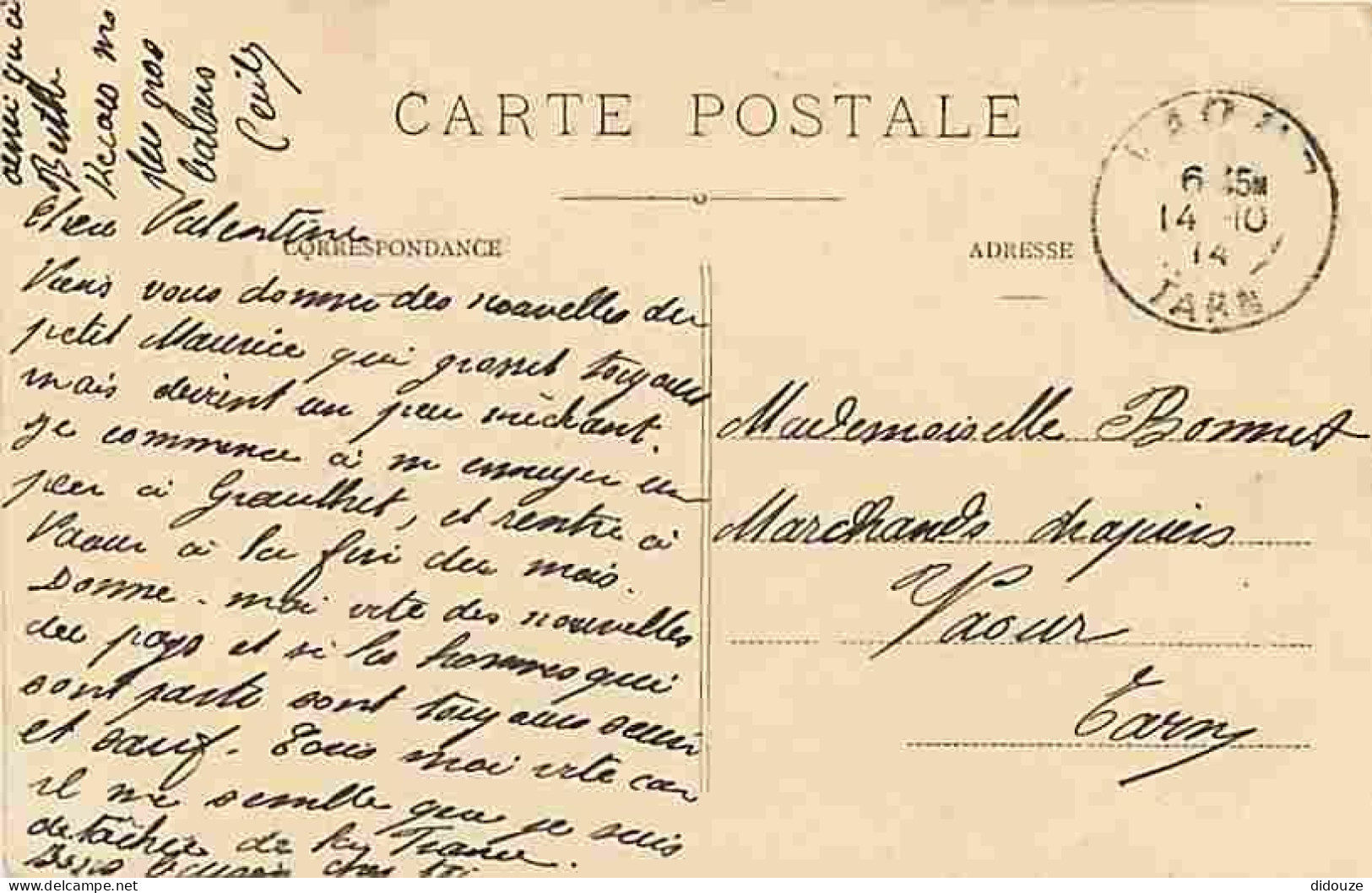 81 - Graulhet - Caisse D'Epargne - Animée - Correspondance - Oblitération Ronde De 1914 - CPA - Voir Scans Recto-Verso - Graulhet