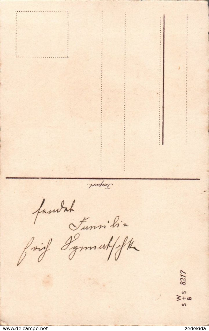 H1038 - Litho Glückwunschkarte Schulanfang - Kleines Mädchen Zuckertüte - WSSB - Premier Jour D'école