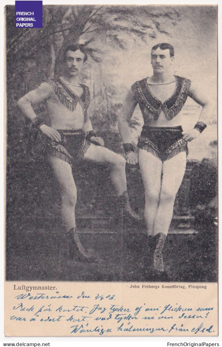 Rare CPA Suède 1903 Athlète Gymnaste Aérien Homme - Vintage Postcard Culturisme Gymnast Sport Gymnastique A49-57 - Gimnasia