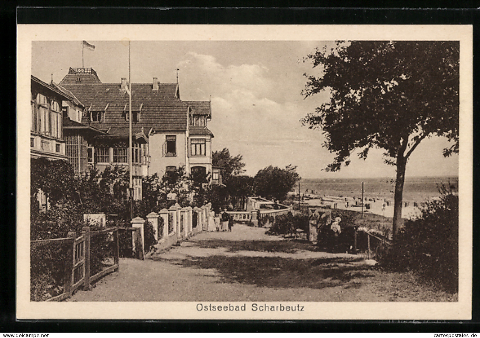 AK Ostseebad Scharbeutz, Häuser Mit Blick Auf Den Strand  - Scharbeutz