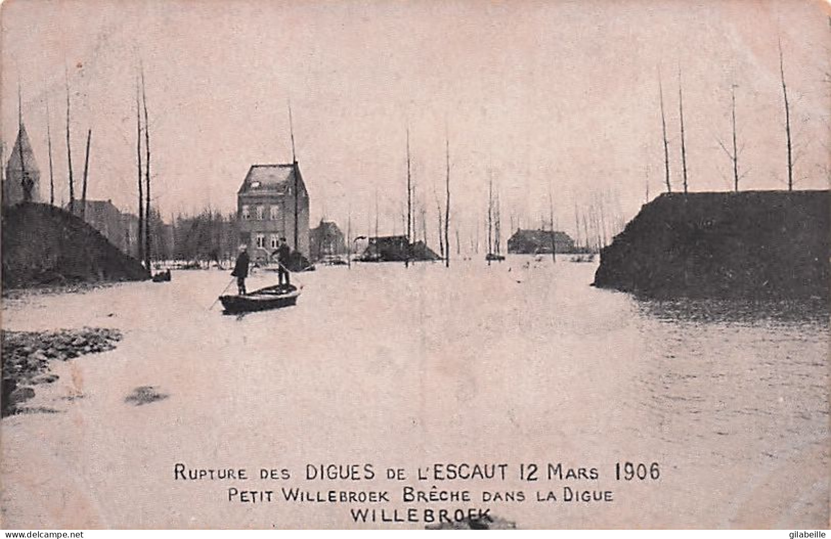  Antwerpen - Anvers -  Willebroek - Willebroeck  -rupture Des Digues De L'Escaut 12 Mars 1906 - Willebroek