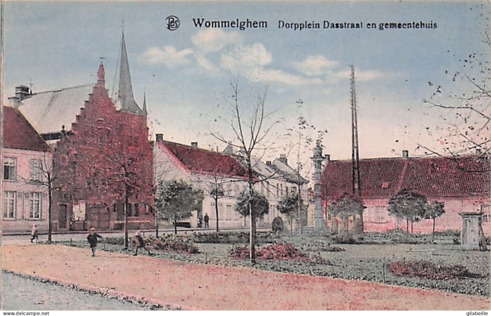 Antwerpen - Anvers -  Wommelghem -  Dorpplein Dasstraal En Gemeentehuis - Wommelgem