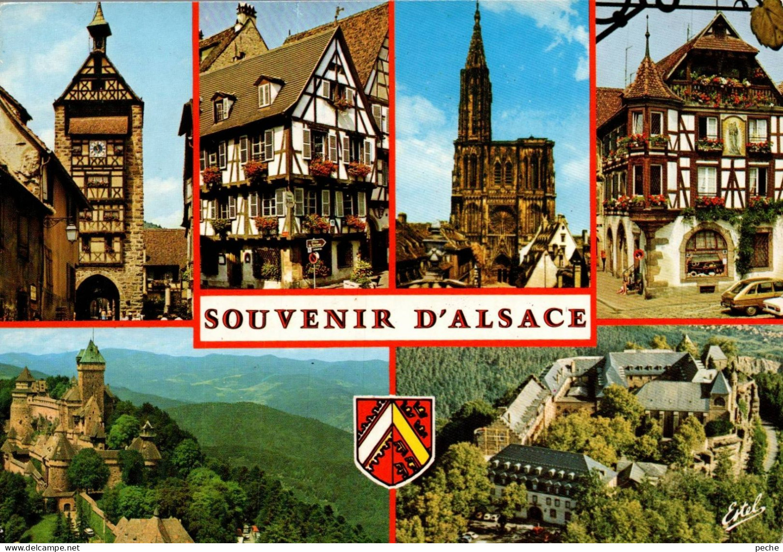 N°484 Z -cpsm Souvenir D'Alsace - Saluti Da.../ Gruss Aus...