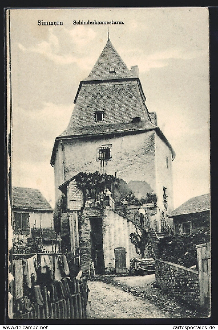 AK Simmern, Anblick Des Schinderhannesturms  - Simmern