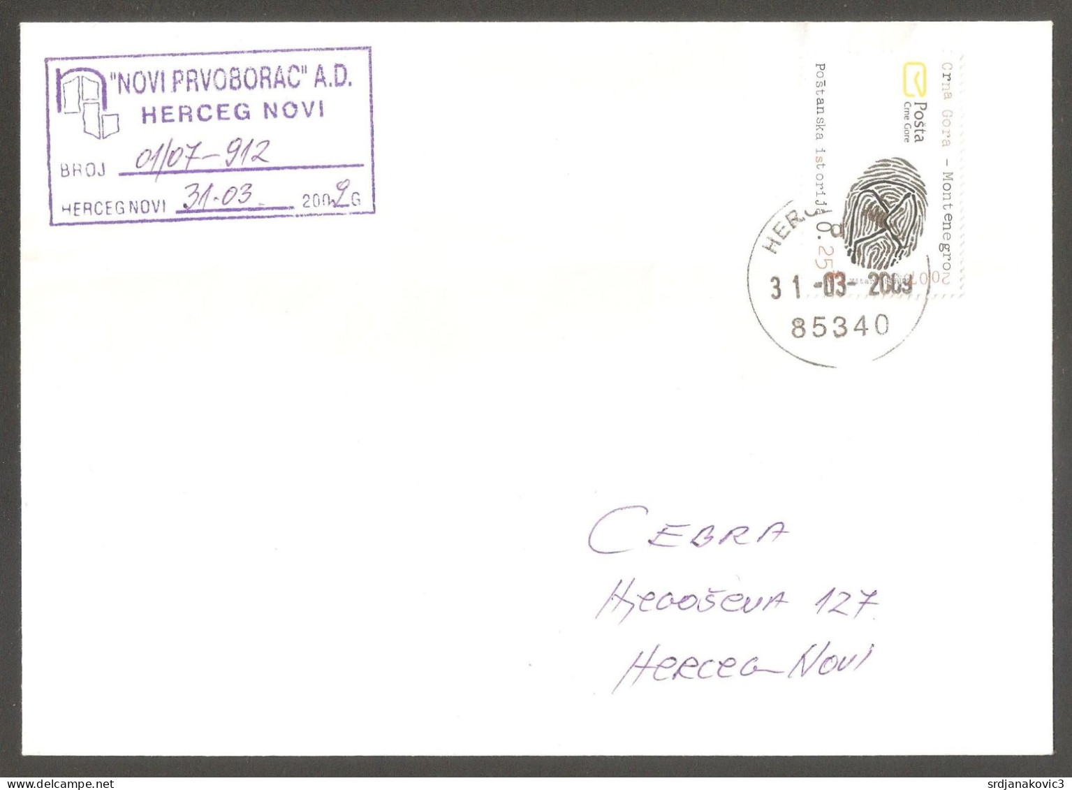 Montenegro Letter 2009 - Montenegro