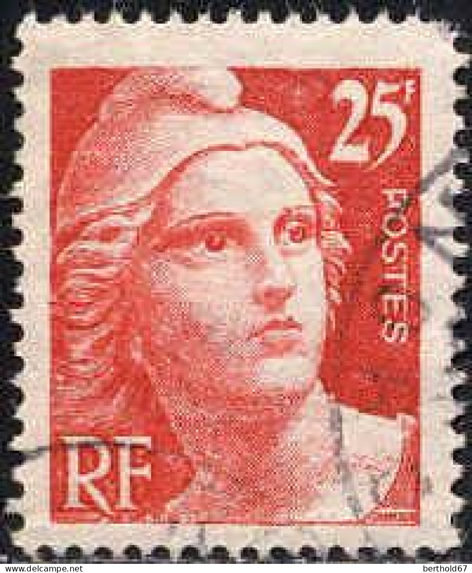 France Poste Obl Yv: 729 Mi:702 Marianne De Gandon T-douce 1 Dent Courte (Beau Cachet Rond) - Used Stamps