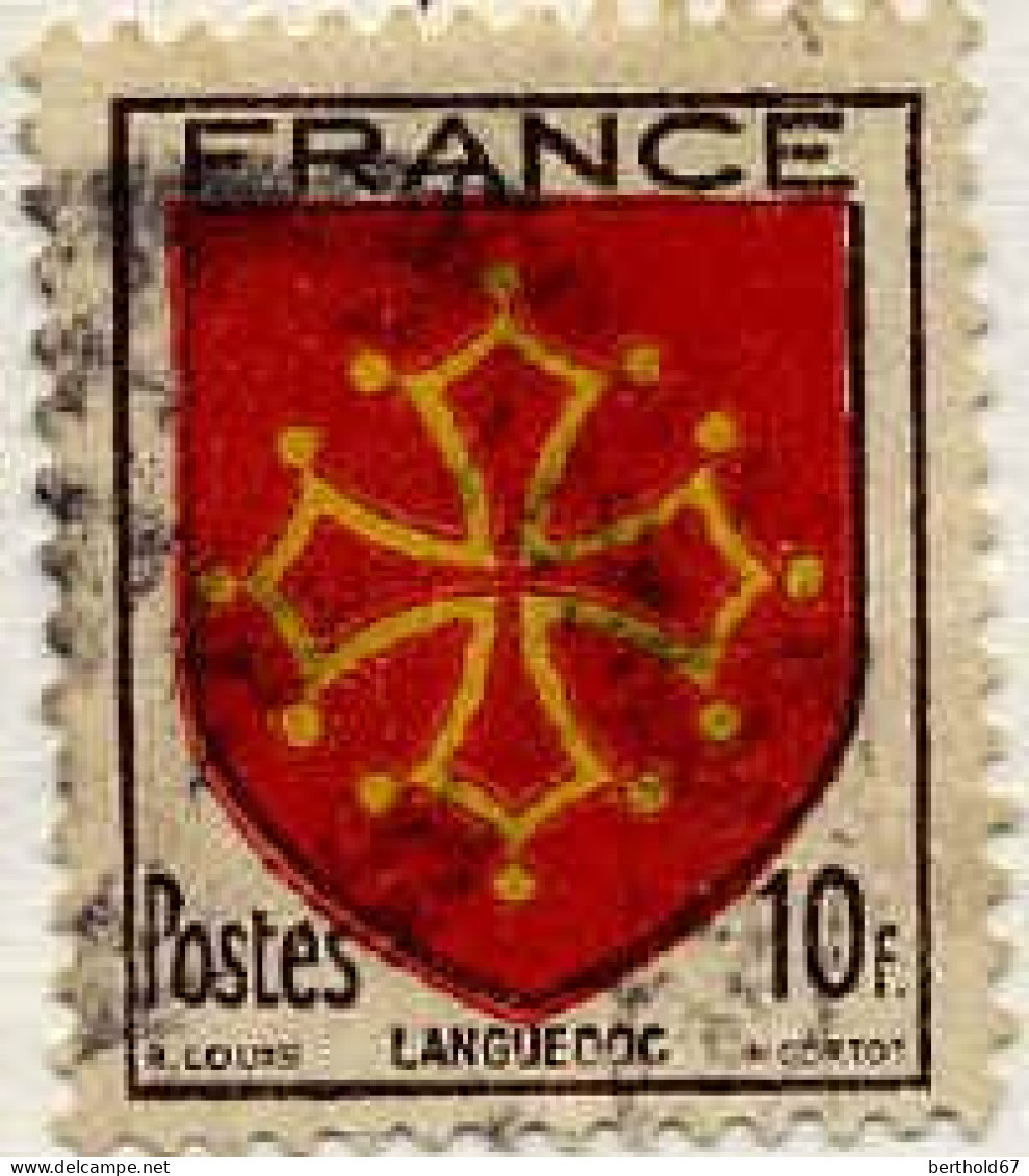 France Poste Obl Yv: 603 Mi:616 Languedoc Armoiries (Obli. Ordinaire) - Usados