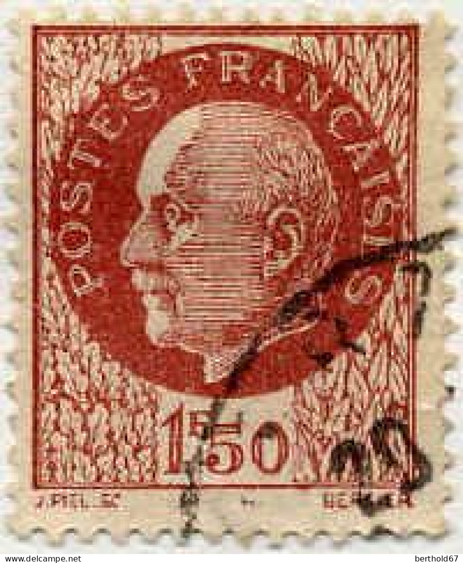 France Poste Obl Yv: 517 Mi:524 Philippe Pétain De Bersier (Beau Cachet Rond) - Usados