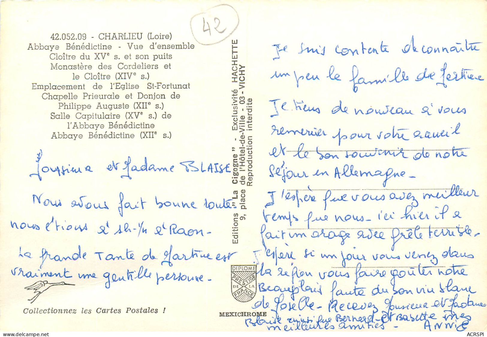 LOIRE CHARLIEU Vue D'ensemble Clître Du XVeS ET MONASTERE DES CORDELIERS  (scan Recto-verso) KEVREN0217 - Charlieu