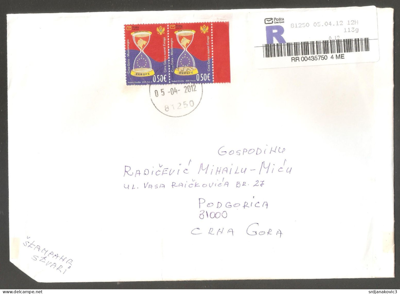 Montenegro Letter 2012 - Montenegro