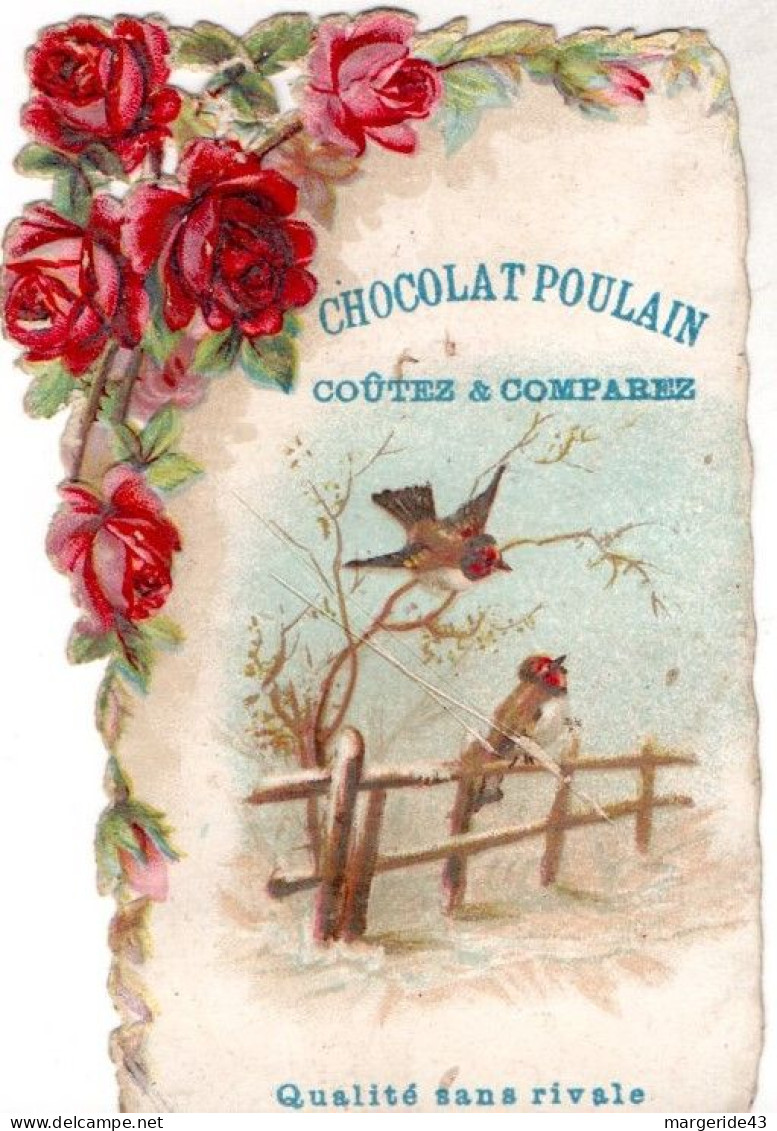 CHROMOS POULAIN ROSES ET OISEAUX - Poulain