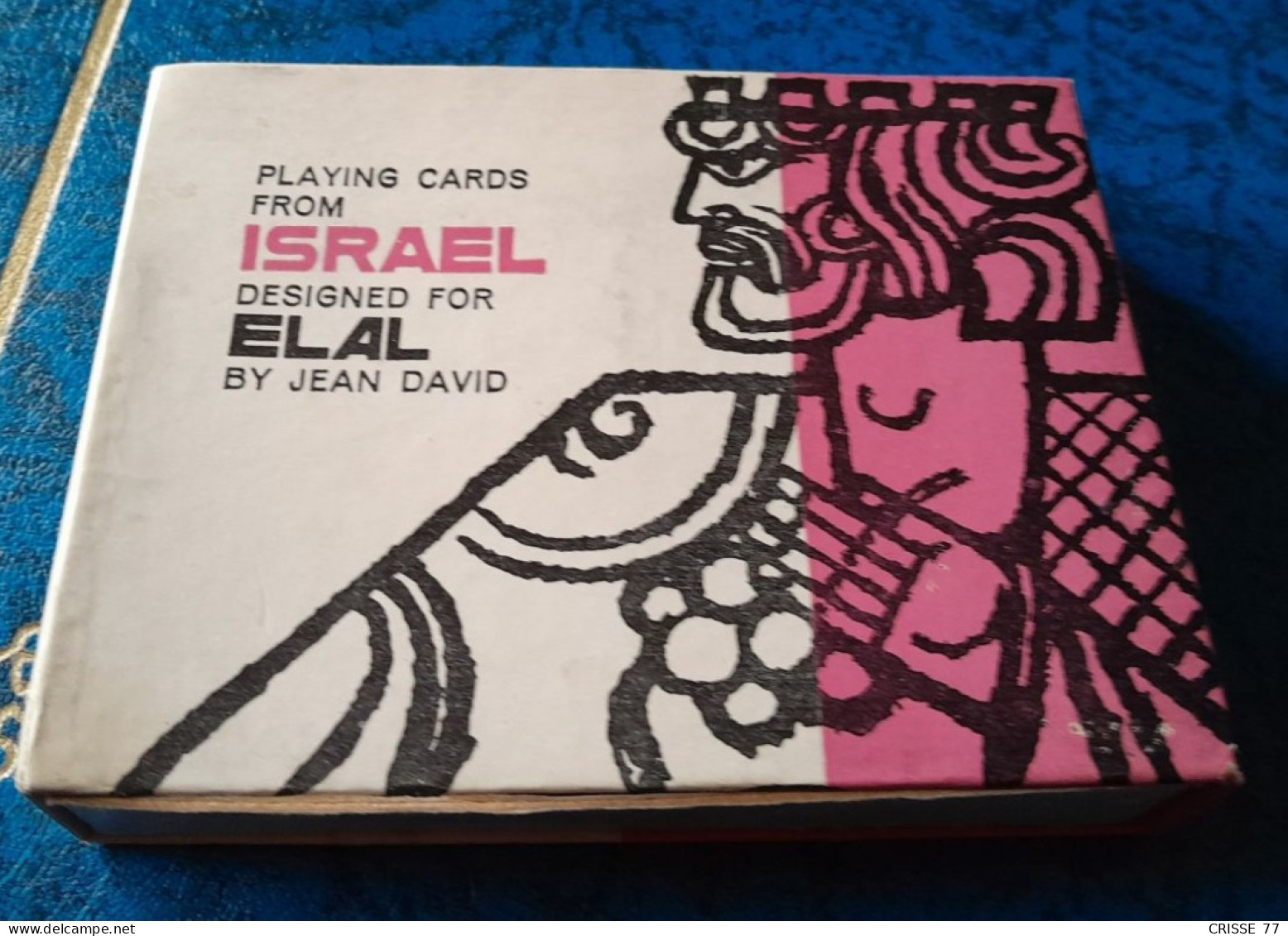 Playing Card From Israel Designed For ELAL By Jean David   Coffret étui  De Cartes A Jouer - Speelkaarten