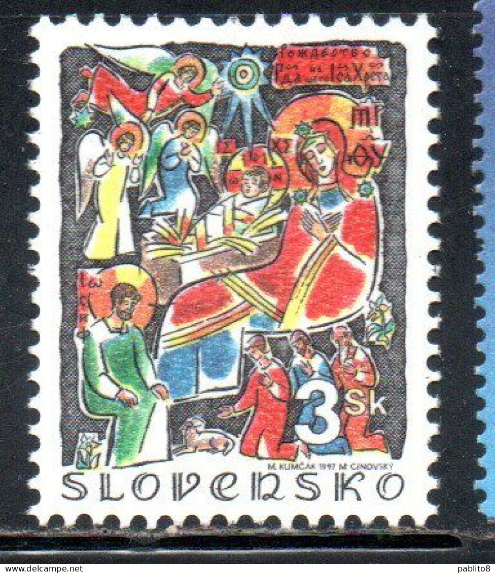 SLOVAKIA SLOVACCHIA SLOVENSKO 1997 CHRISTMAS NATALE NOEL WEIHNACHTEN NAVIDAD 3s MNH - Unused Stamps
