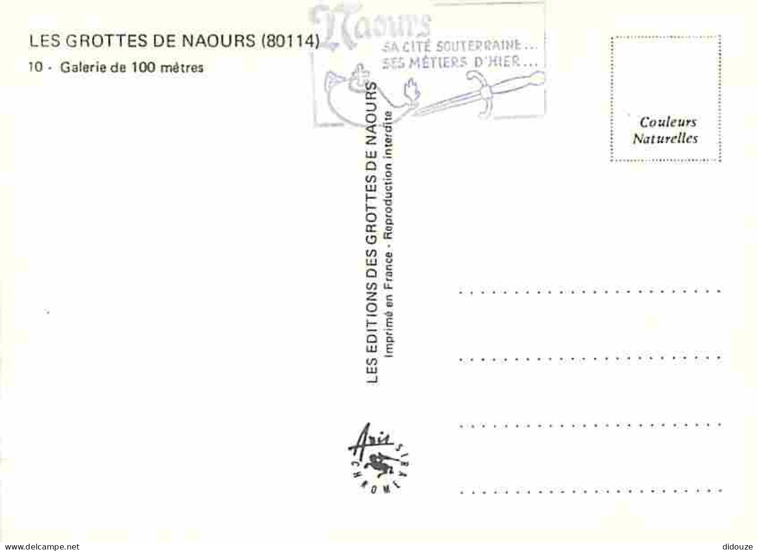 80 - Les Grottes De Naours - La Galerie De 100m - Carte Neuve - CPM - Voir Scans Recto-Verso - Naours