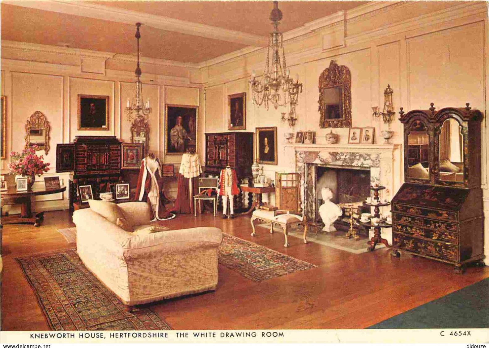 Angleterre - Knebworth House - The White Drawing Room - Hertfordshire - England - Royaume Uni - UK - United Kingdom - CP - Hertfordshire