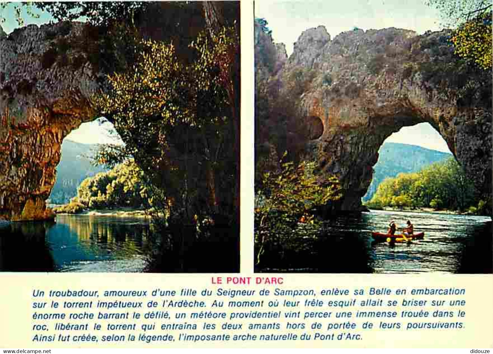 07 - Ardèche - Gorges De L'Ardèche - Le Pont D'Arc - Multivues - Canoë Kayak - CPM - Voir Scans Recto-Verso - Vallon Pont D'Arc