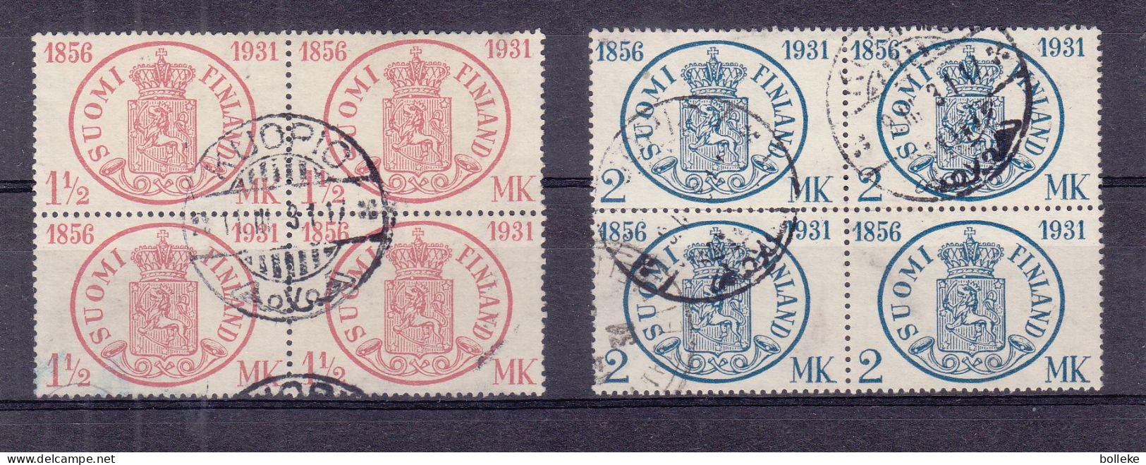 Finlande - Yvert 164 / 5 Oblitéré - Blocs De 4 - Valeur 64 € ++ - Usados