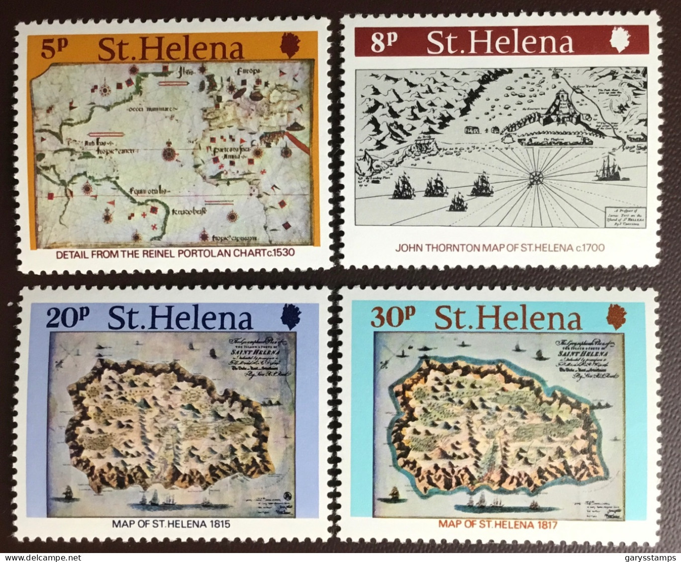 St Helena 1981 Early Maps MNH - Isla Sta Helena