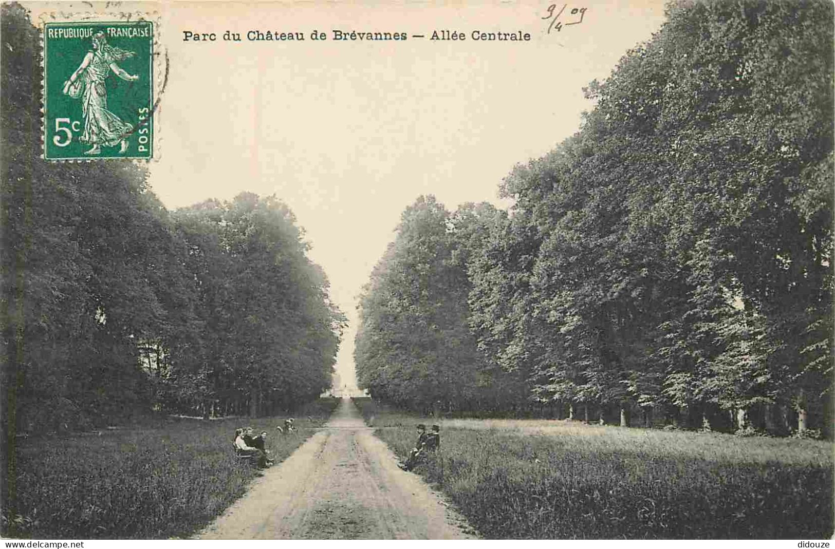 94 - Limeil Brevannes - Parc Du Château De Brévannes - Allée Centrale - Animée - CPA - Oblitération Ronde De 1909 - Voir - Limeil Brevannes