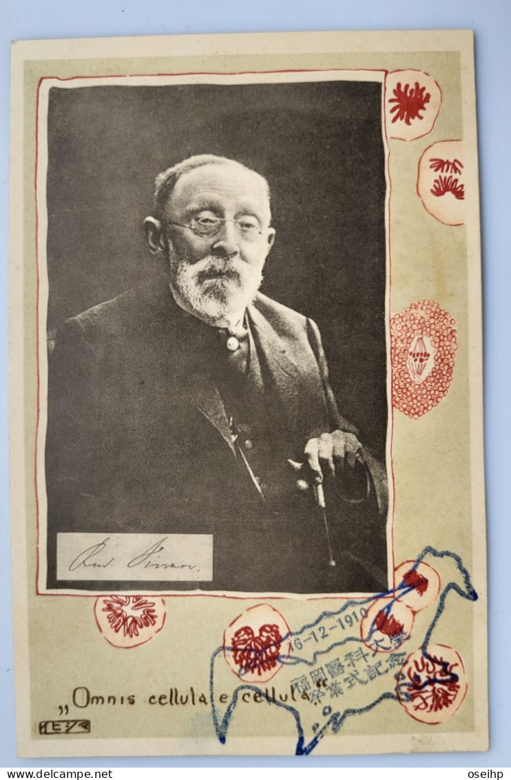 CPA Carte Postale Japon Japan Illustrateur Docteur Rudolf VIRCHOW "Omnis Cellulae Cellula" 16-10-1910 - Salute