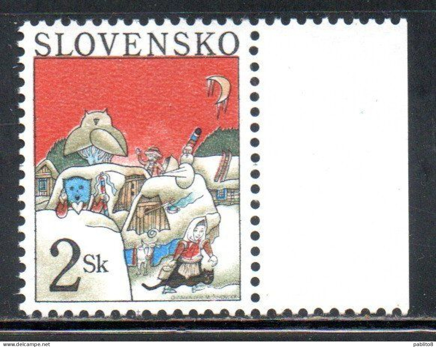 SLOVAKIA SLOVACCHIA SLOVENSKO 1996 CHRISTMAS NATALE NOEL WEIHNACHTEN NAVIDAD 2s MNH - Nuevos