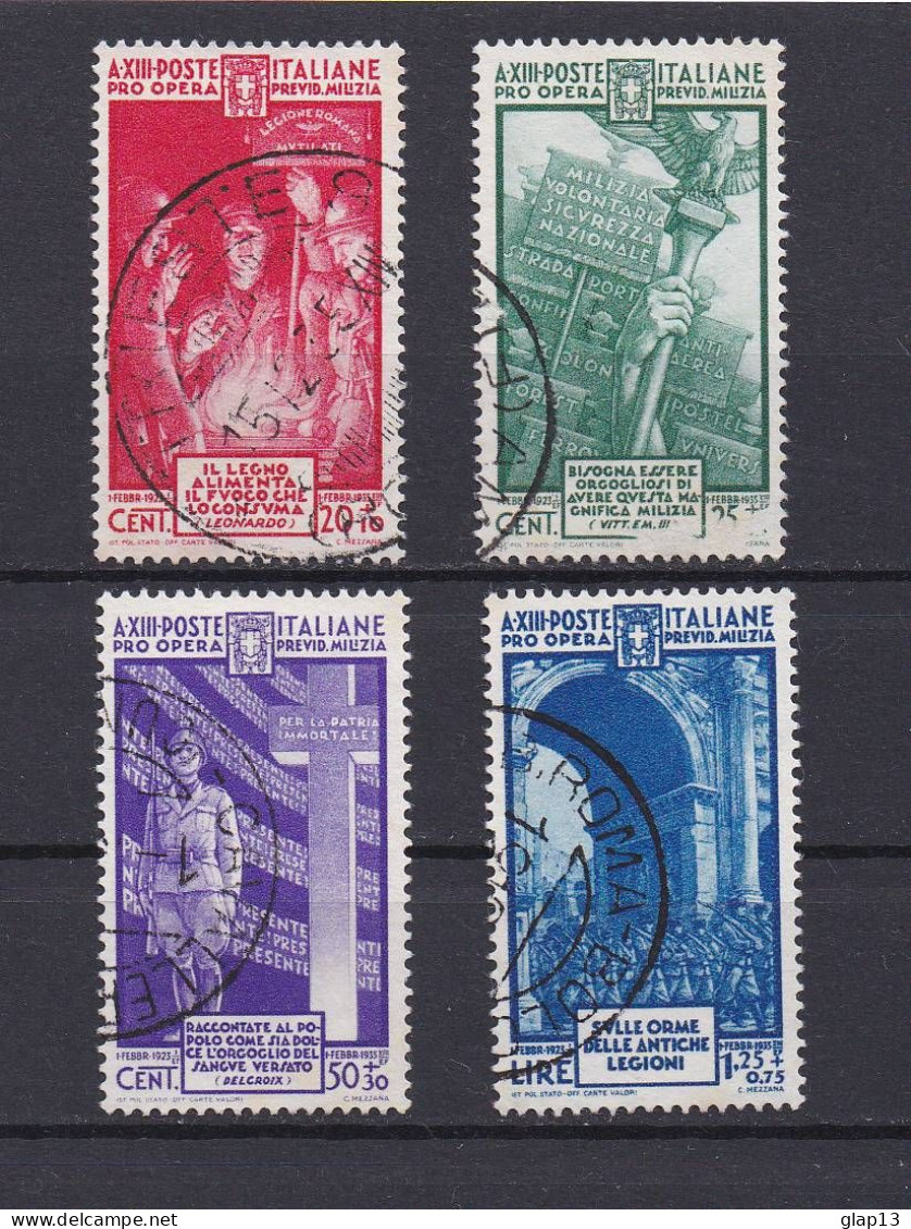 ITALIE 1935 TIMBRE N°360/63 OBLITERE MILICE - Gebraucht