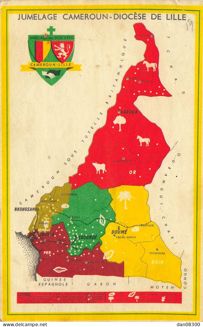 JUMELAGE CAMEROUN DIOCESE DE LILLE - Maps