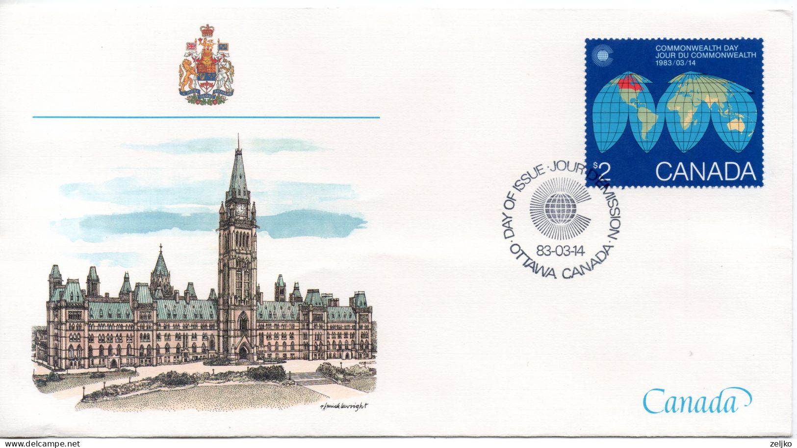 Canada, FDC, 1983, Michel 867, Commonwealth Day - Storia Postale