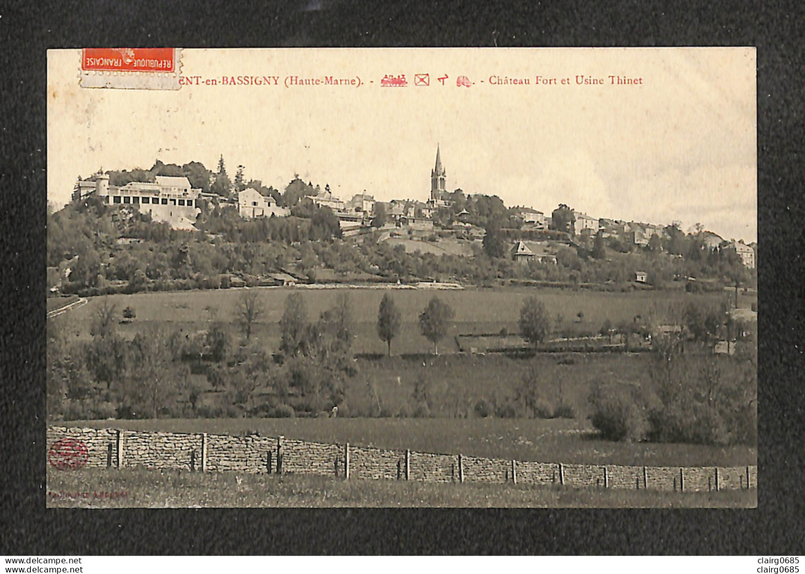 52 - NOGENT EN BASSIGNY - Château Fort Et Usine Thinet - 1914 - Nogent-en-Bassigny