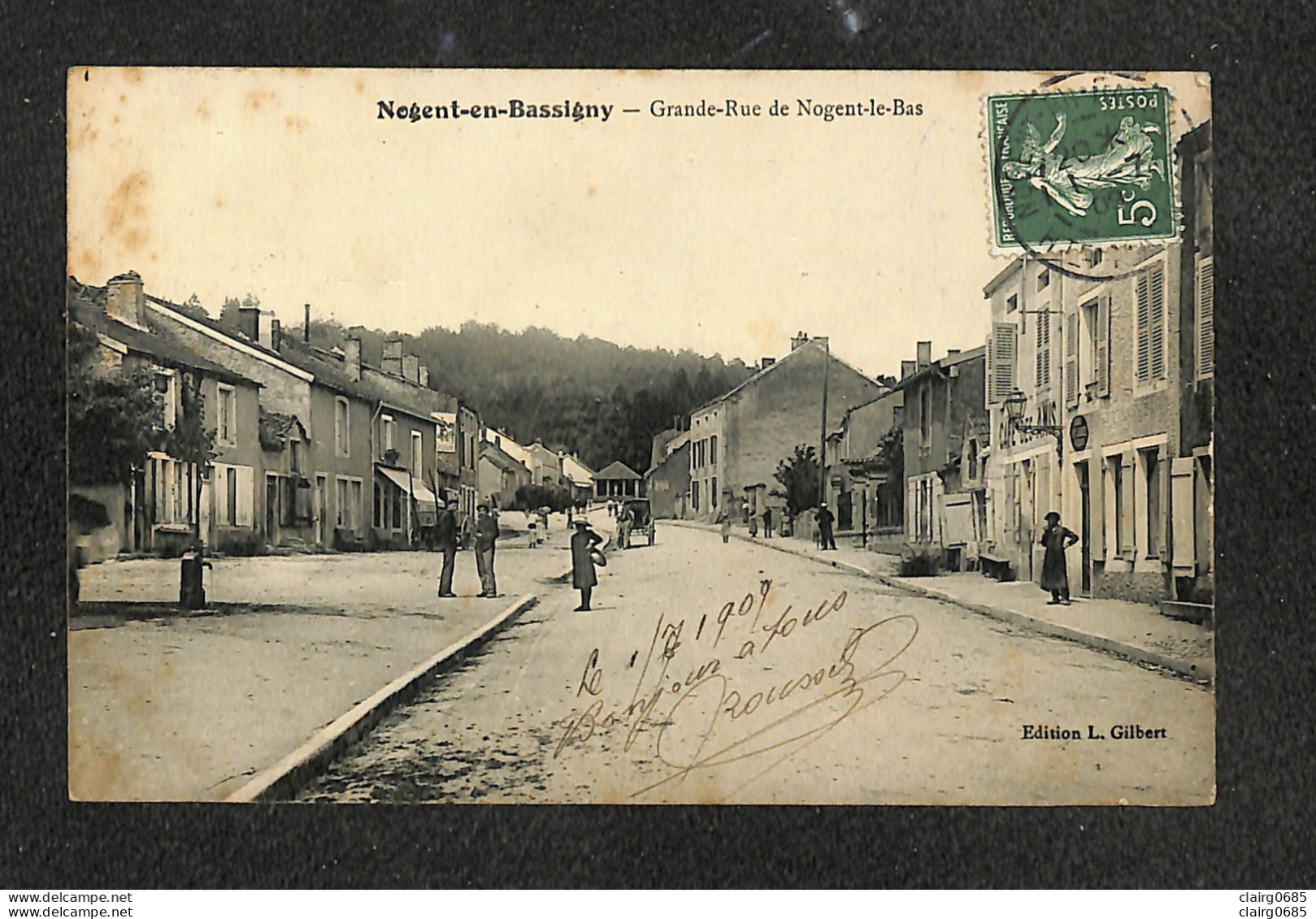 52 - NOGENT EN BASSIGNY - Grande-Rue De Nogent Le Bas  - 1909 - Nogent-en-Bassigny