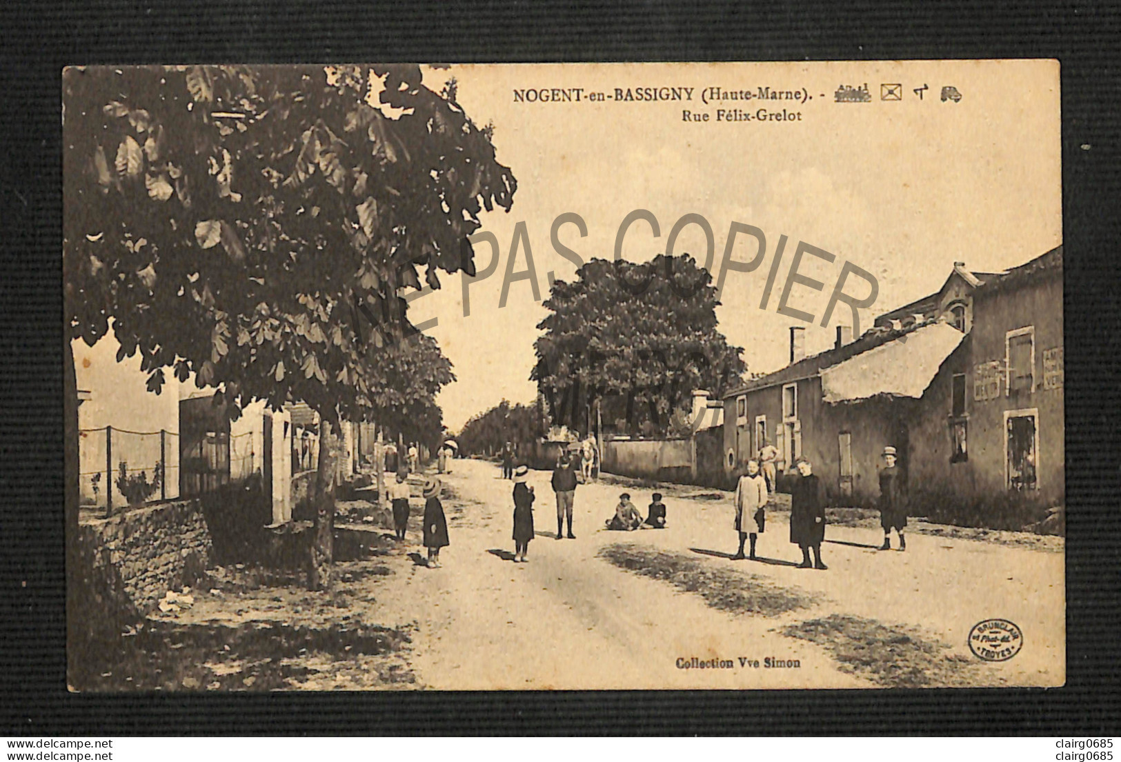 52 - NOGENT EN BASSIGNY - Rue Félix-Grelot - 1915 - Rare - Nogent-en-Bassigny