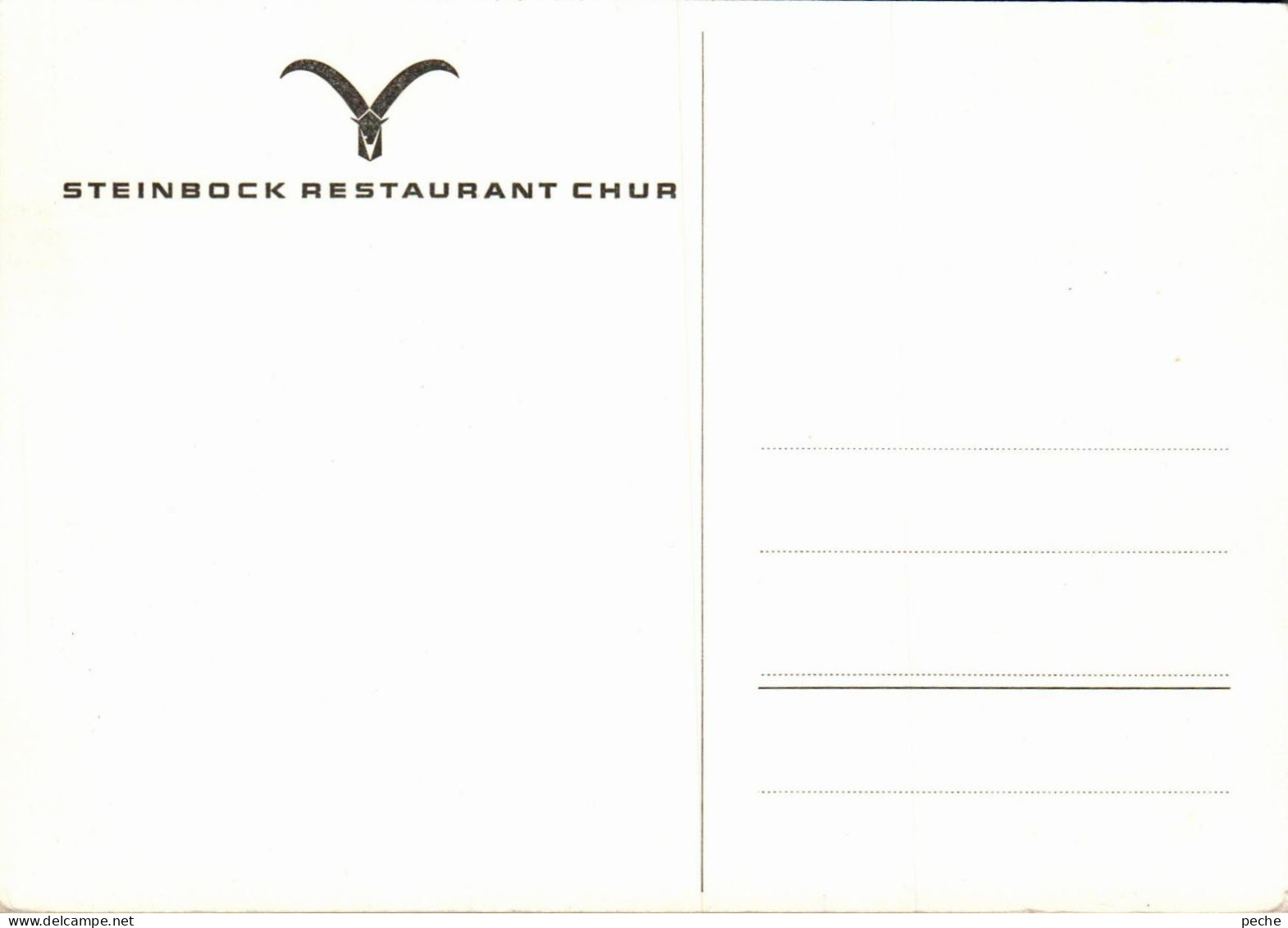 N°503 Z -cpsm Steinbock Restaurant Chur - Hotels & Restaurants