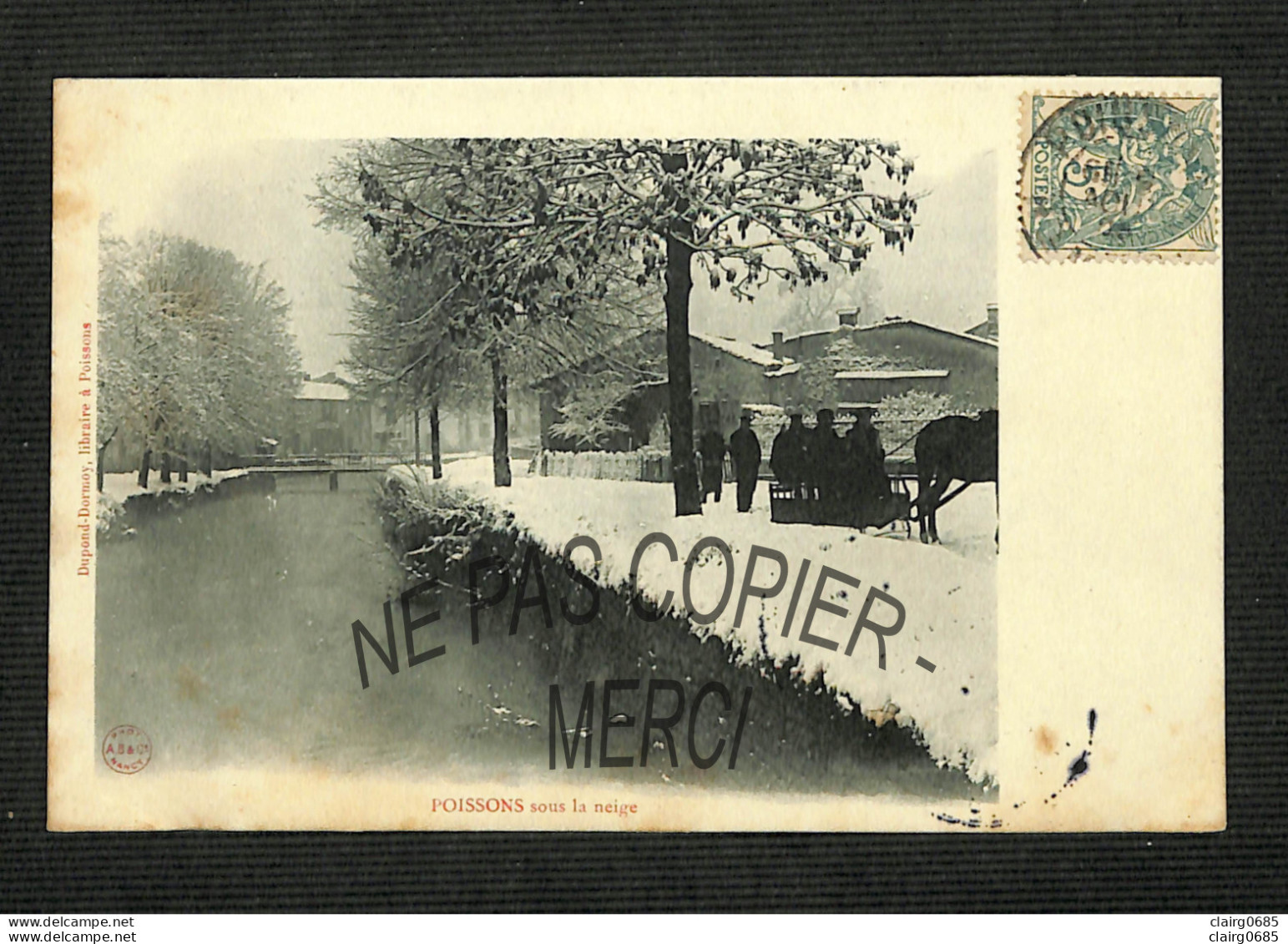 52 - POISSONS  - Sous La Neige - 1905 - (peu Courante) - Poissons