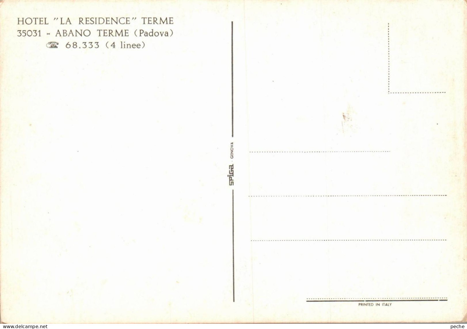 N°504 Z -cpsm Hotel "la Résidence" Terme -Abano- - Hotel's & Restaurants