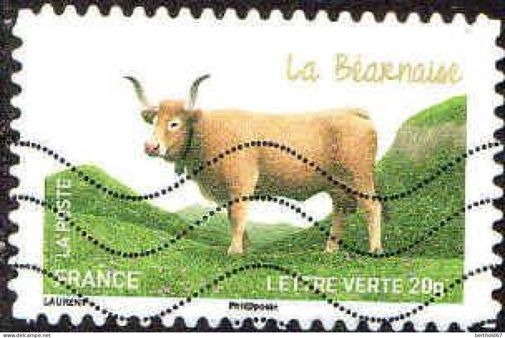 France Poste AA Obl Yv: 955 Mi:5781 La Béarnaise (Lign.Ondulées) (Thème) - Koeien